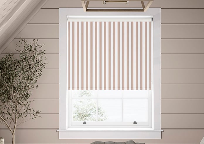 Dartmouth Stripe (Blackout), Biscuit - Twist&Fit Roller Blind - Image 3